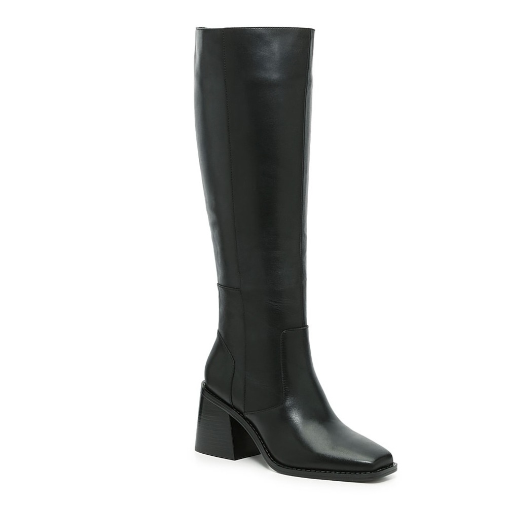 Vince Camuto Seshon Knee High, Leather, Black Boots. Size 10M